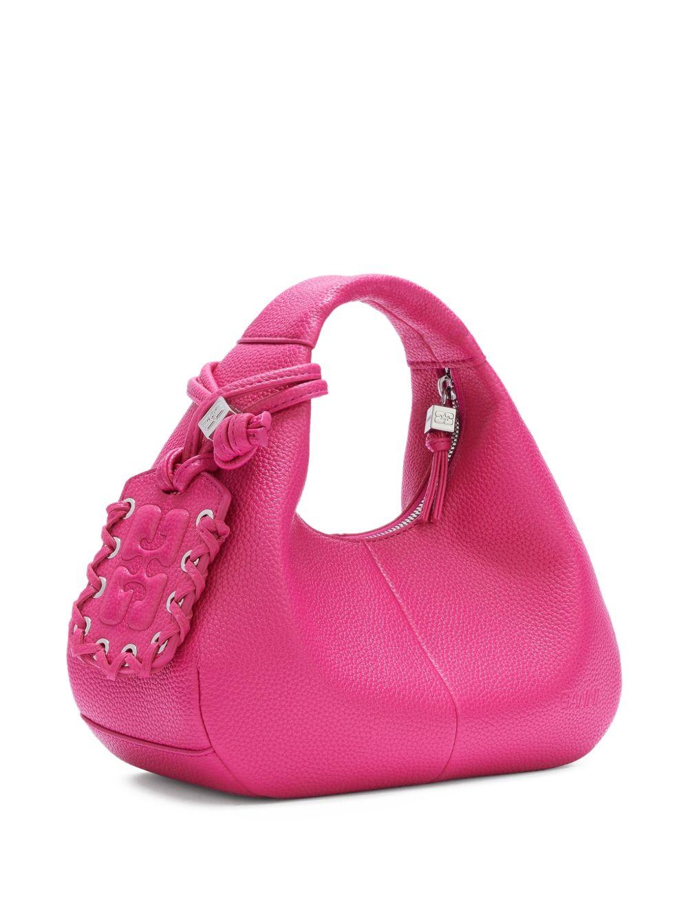GANNI Borsa Hobo Mini fucsia