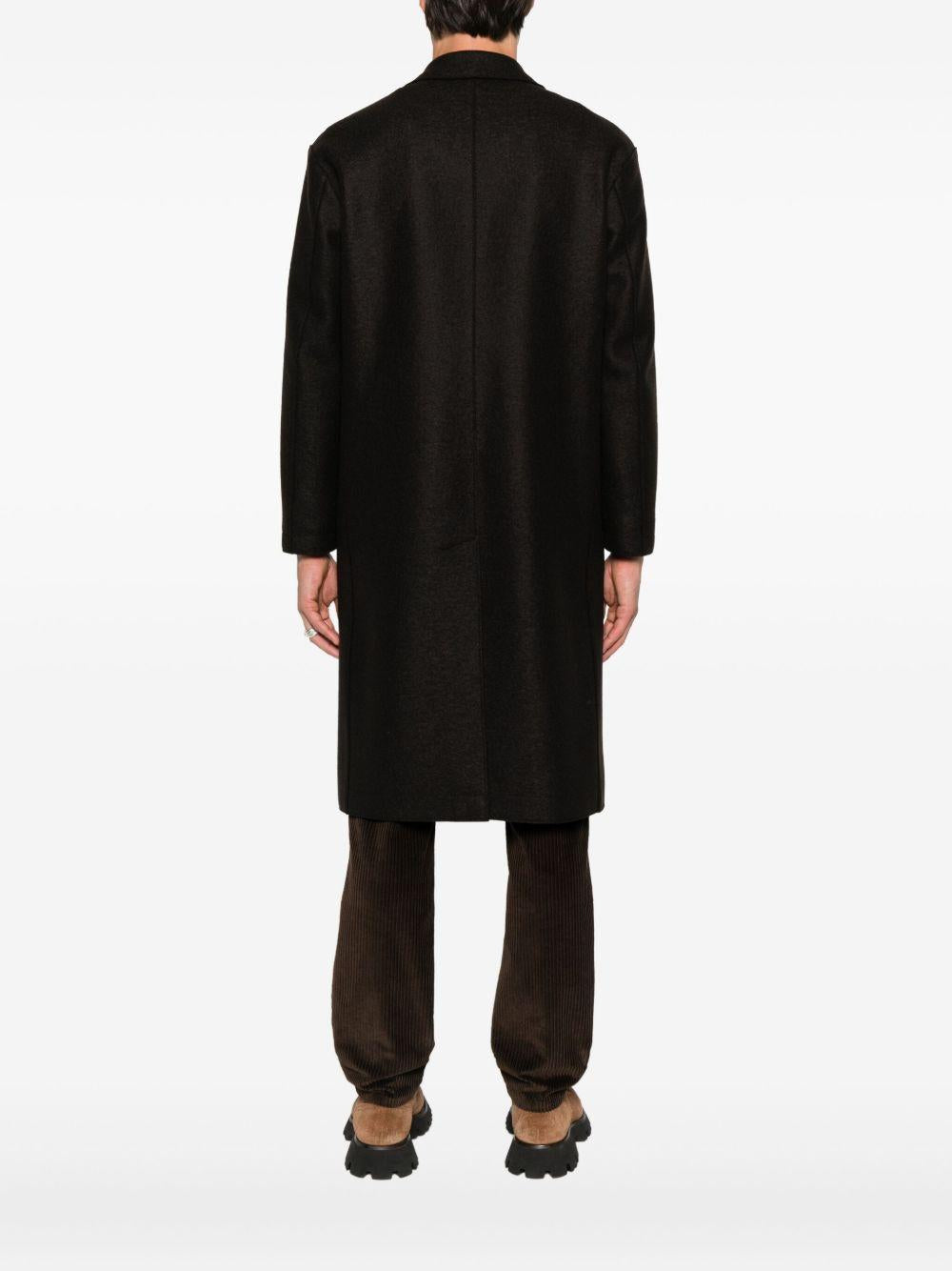 HARRIS WHARF LONDON Cappotto lungo oversize in lana marrone