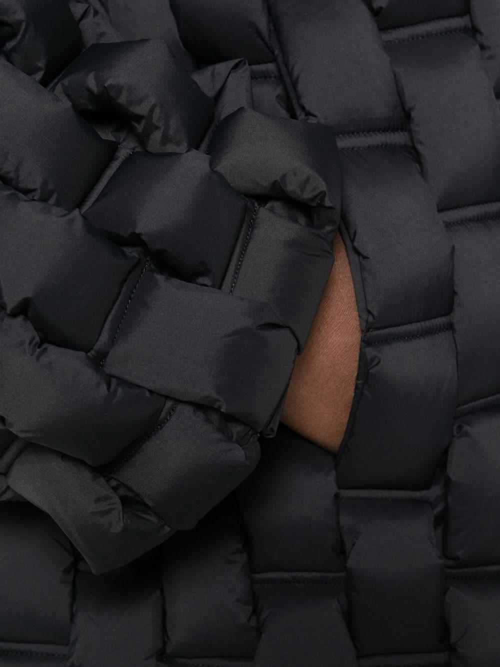 RAXXY Piumino nero con design imbottito intrecciato