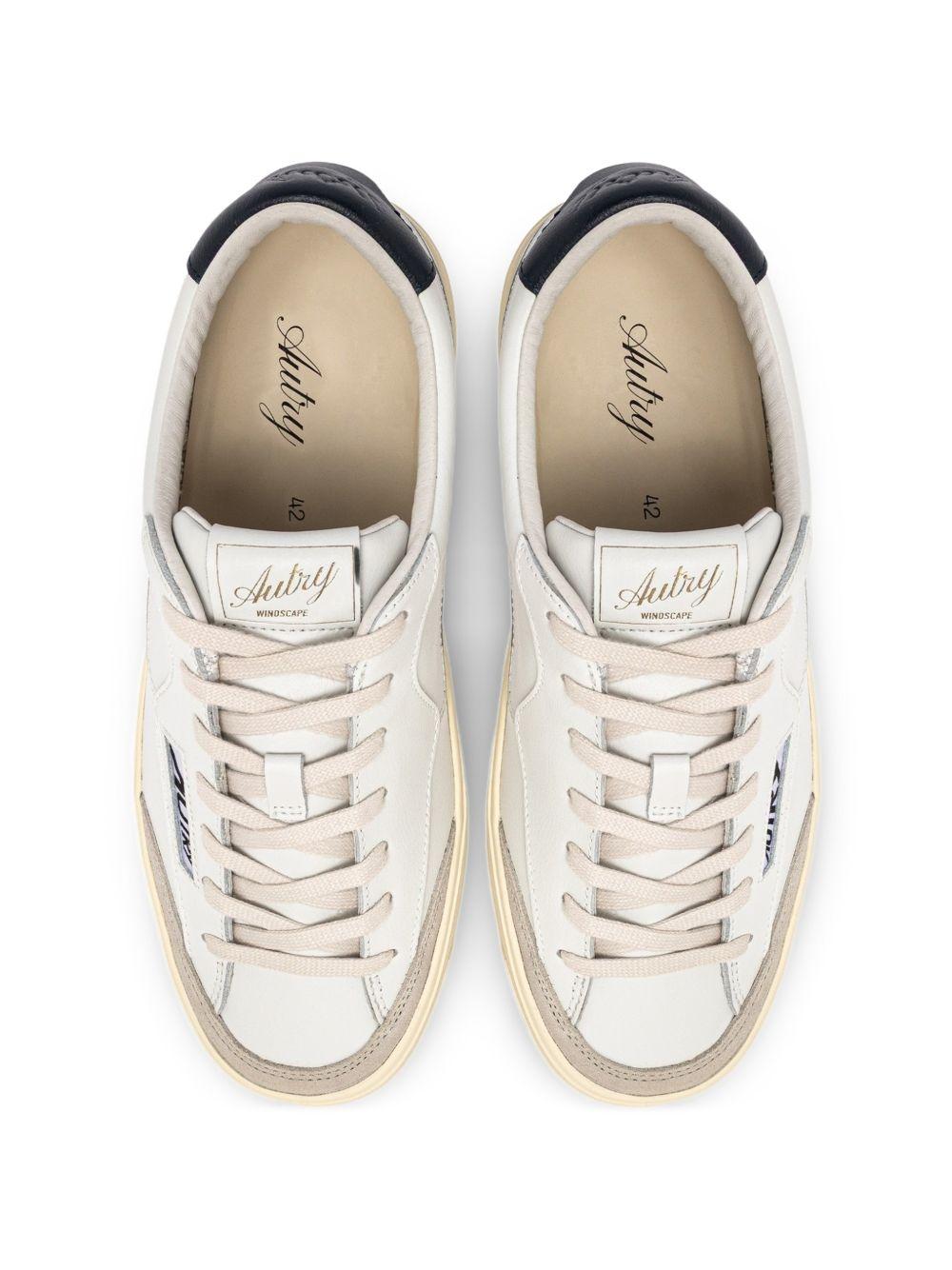 AUTRY Sneakers Windspace Low in pelle bianca e Space