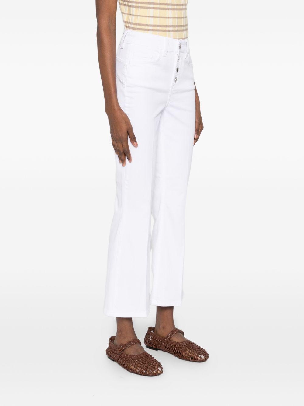 LIUJO Pantaloni bianchi in denim con tasche