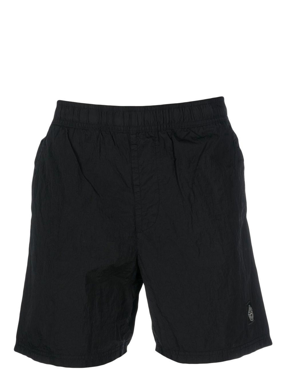STONE ISLAND Costume mare nero con logo
