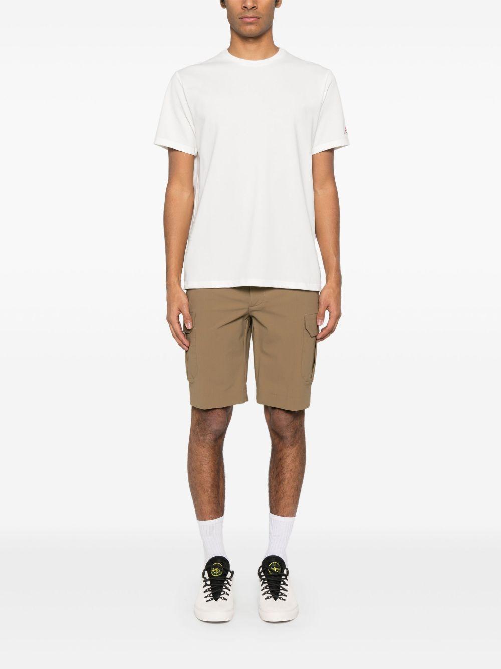 PEUTEREY T-shirt bianca con logo a maniche corte