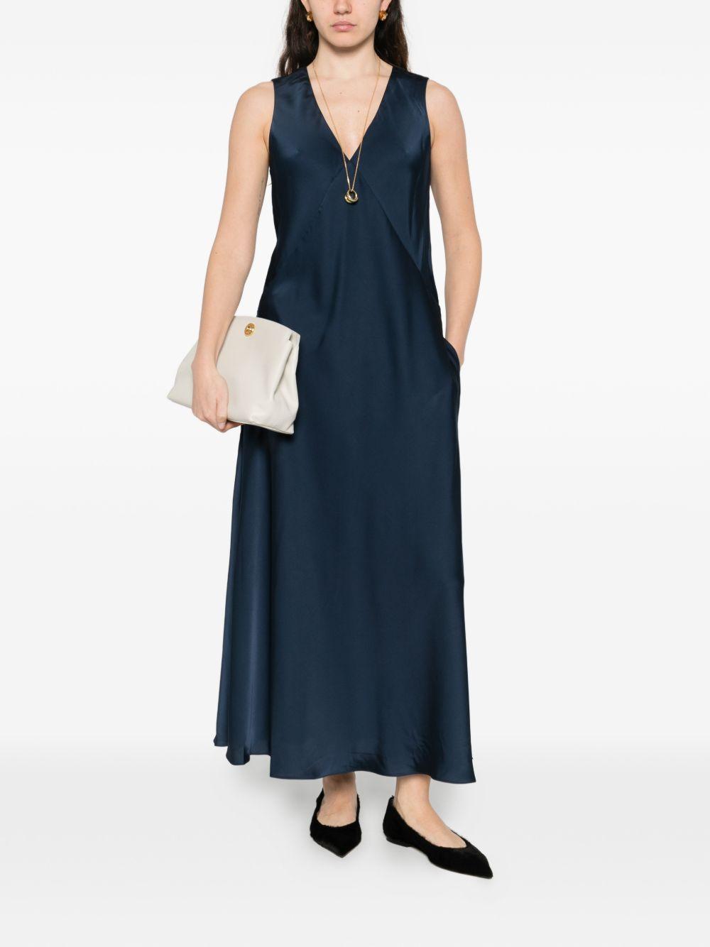 MICHAEL KORS Abito lungo blu petrolio