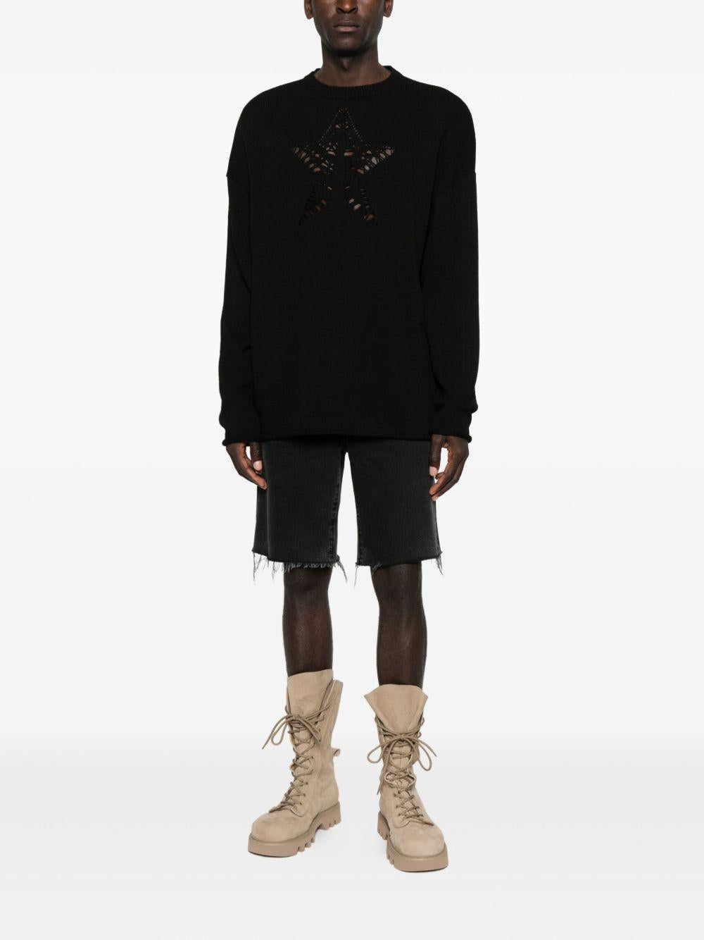 VISION OF SUPER Felpa girocollo nera