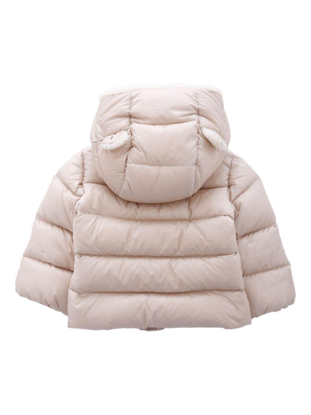 MONCLER Piumino 'Bluma' beige con dettagli effetto teddy