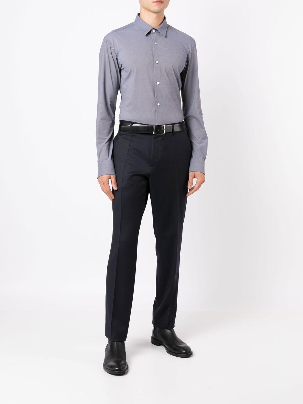 BOSS Pantaloni H Genius in lana vergine blu navy