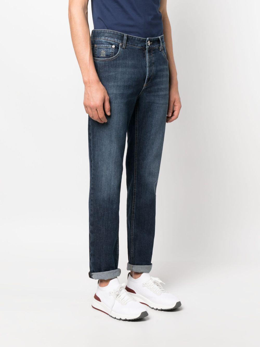 BRUNELLO CUCINELLI Jeans in denim di cotone blu
