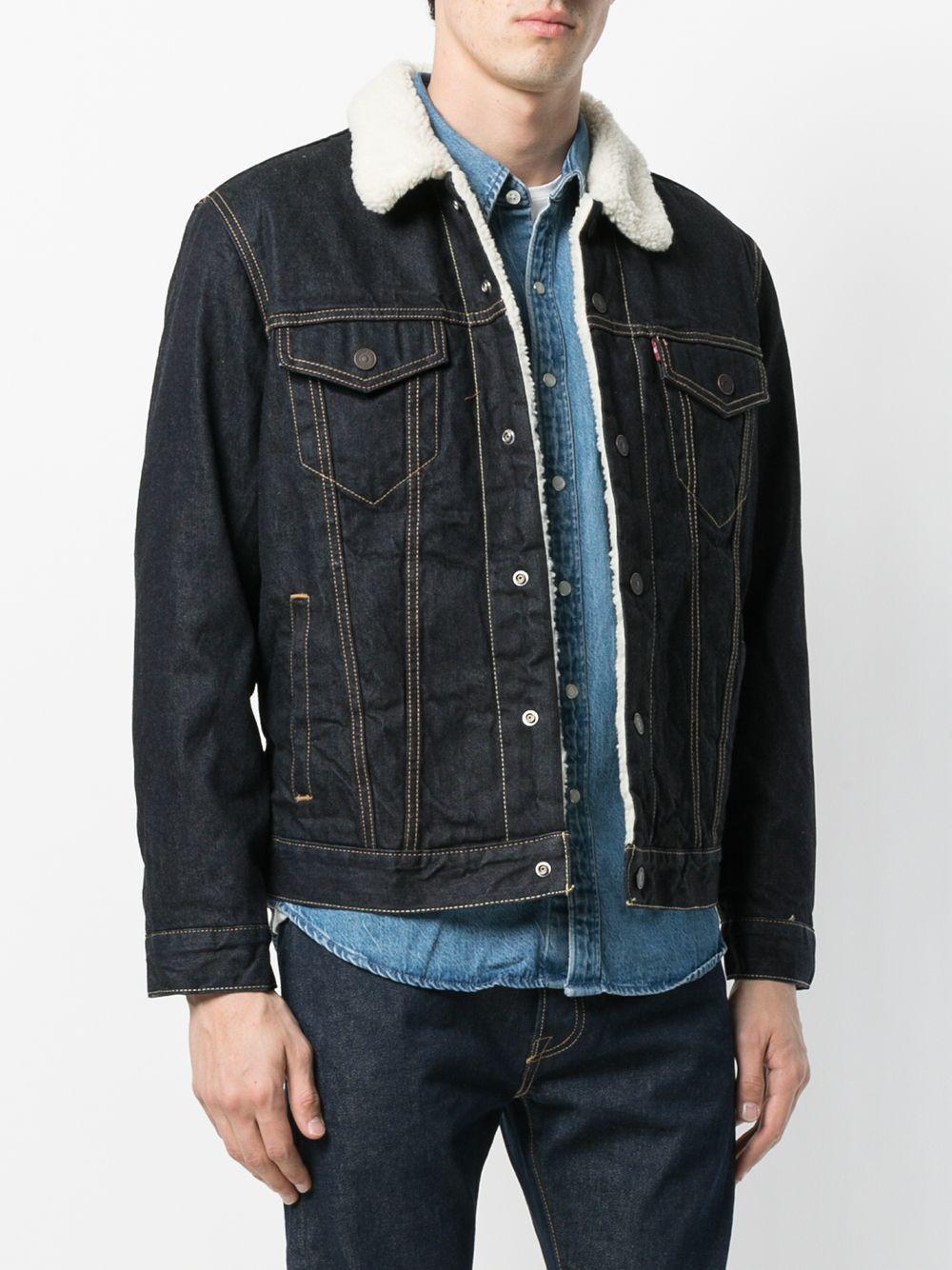 LEVIS Giacca denim con shearling
