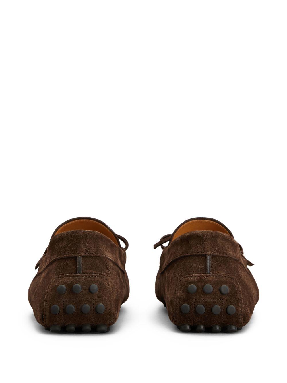 TODS Mocassini marroni in pelle scamosciata