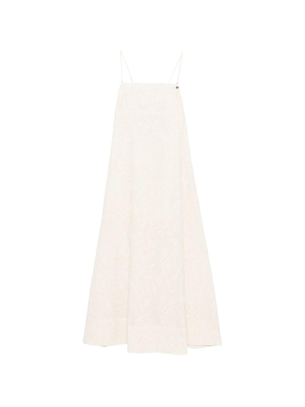 LIUJO Abito lungo in san gallo con taglio imperiale