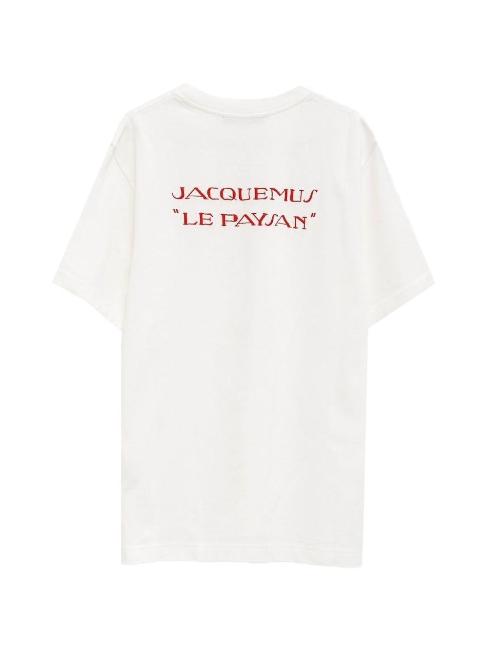 JACQUEMUS T-shirt Le Paysan bianca in cotone