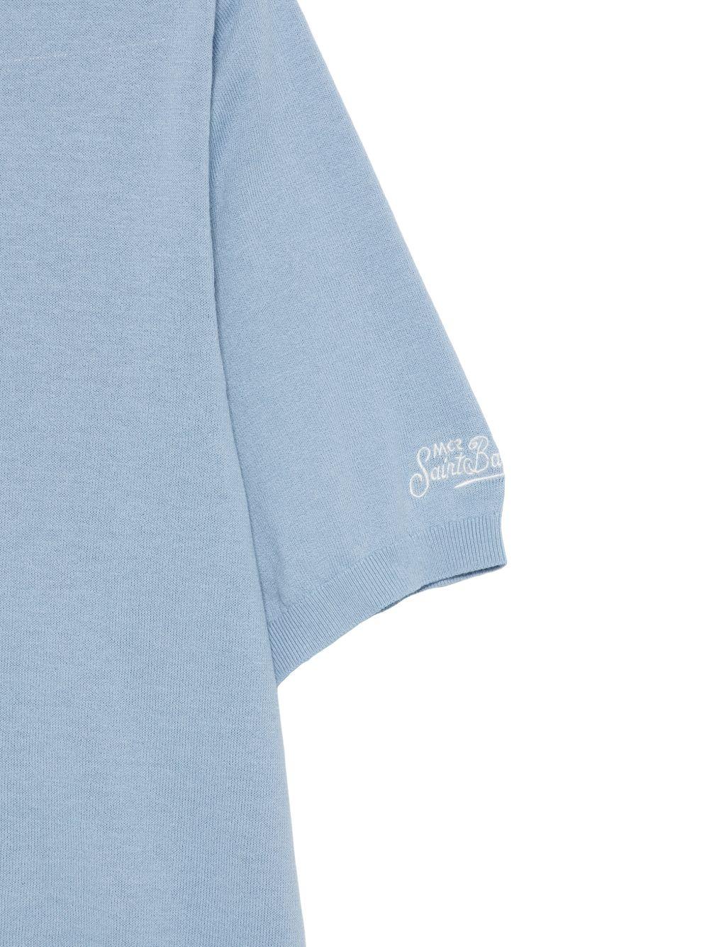 MC2 SAINT BARTH Polo Sloan in cotone azzurro