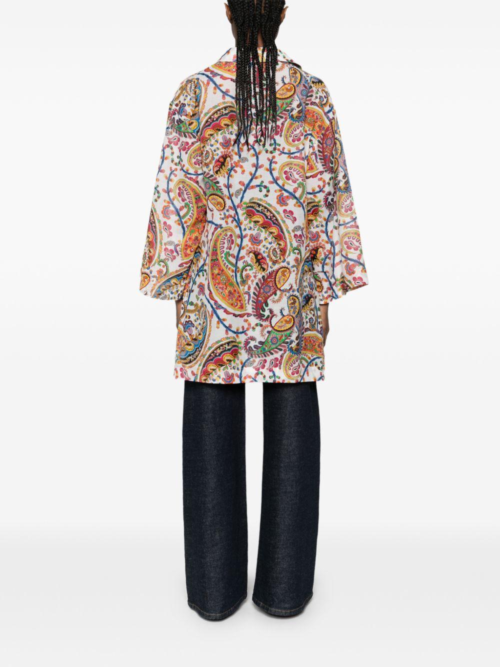 ETRO Camicia con stampa paisley in cotone multicolore