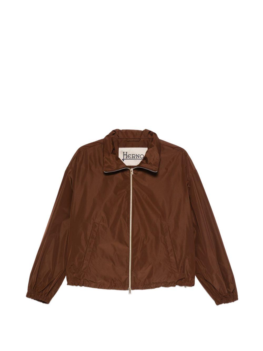 HERNO Giacca marrone con zip