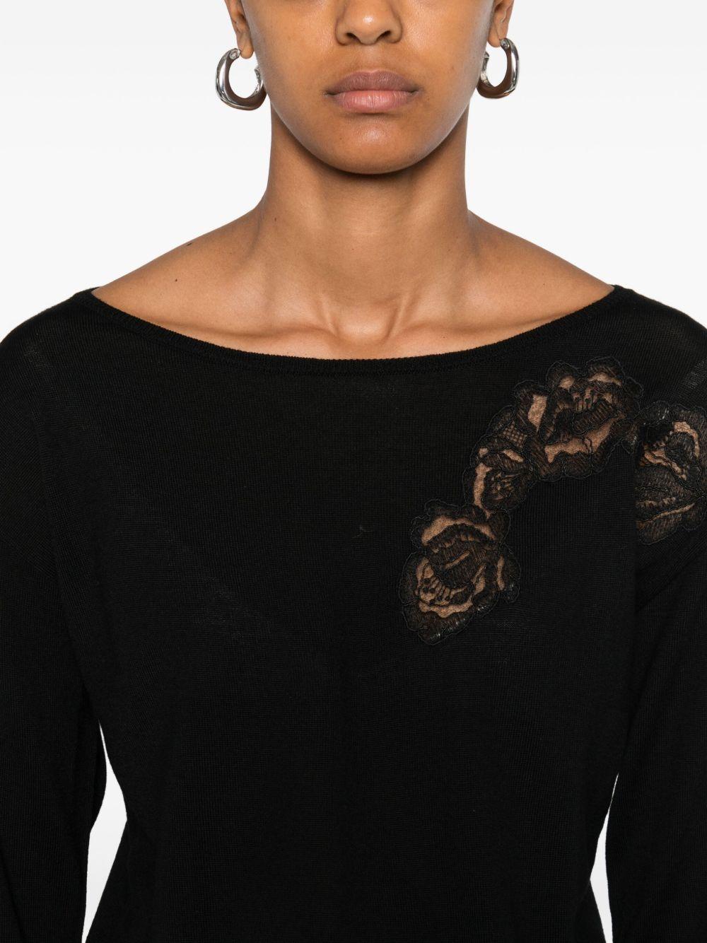 BLUGIRL Maglione con decorazione in pizzo