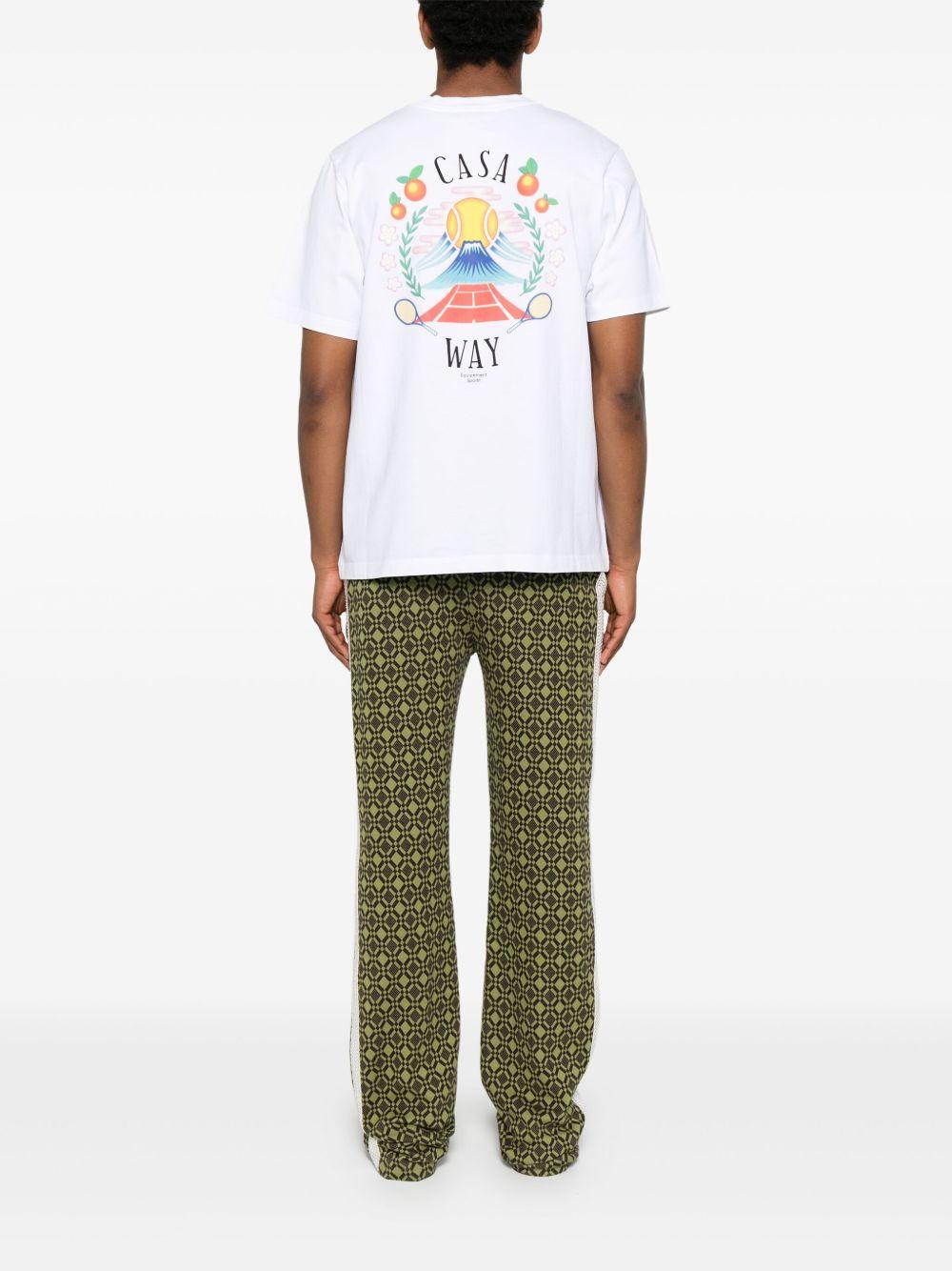 CASABLANCA T-shirt 'Casa Way' in cotone bianco con stampa