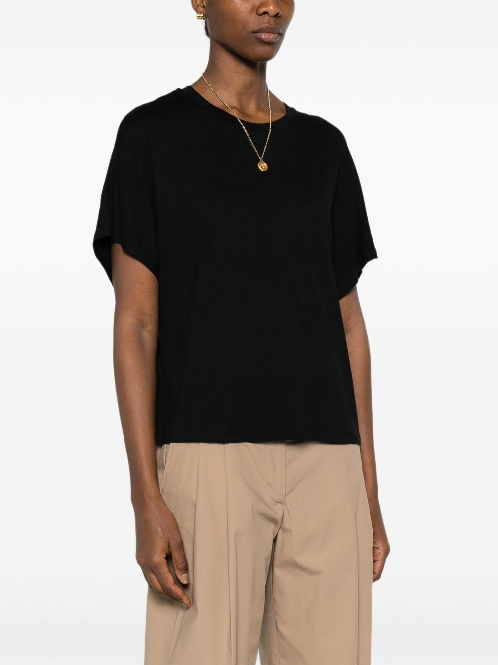 MAJESTIC FILATURES T-shirt girocollo a maniche corte nero