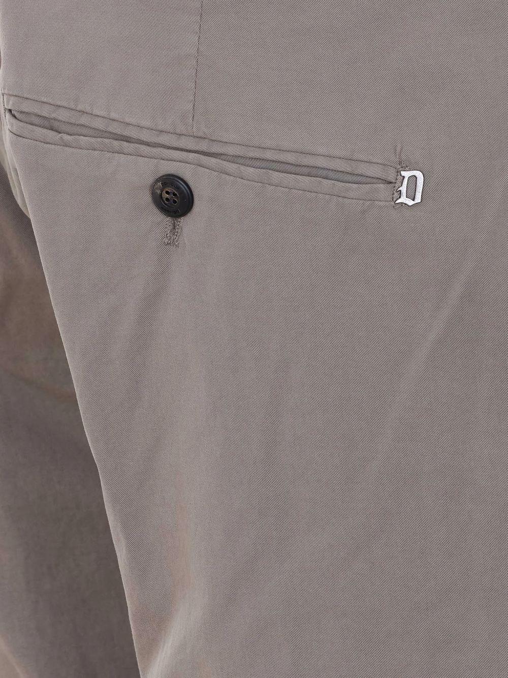 DONDUP Pantaloni Gaubert in cotone grigio