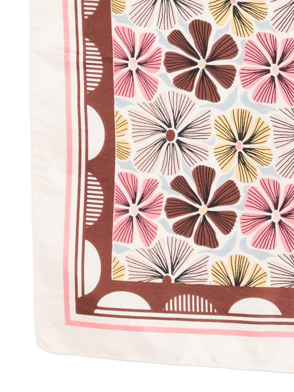 SGOMBERO CANTINE Foulard Ariete in seta con stampa multicolore