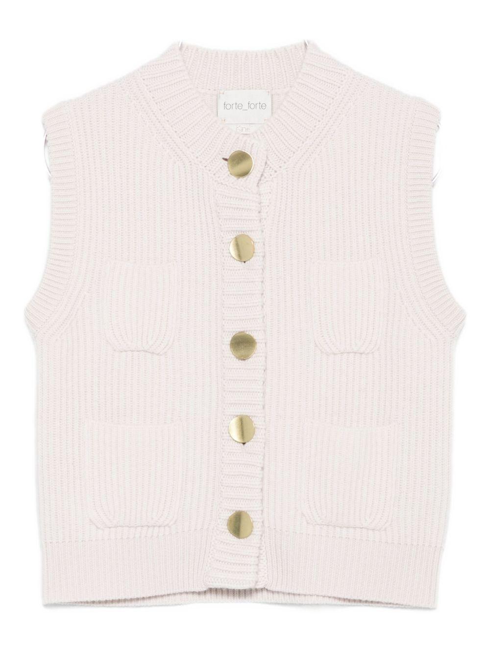 FORTE FORTE Gilet in maglia con bottoni