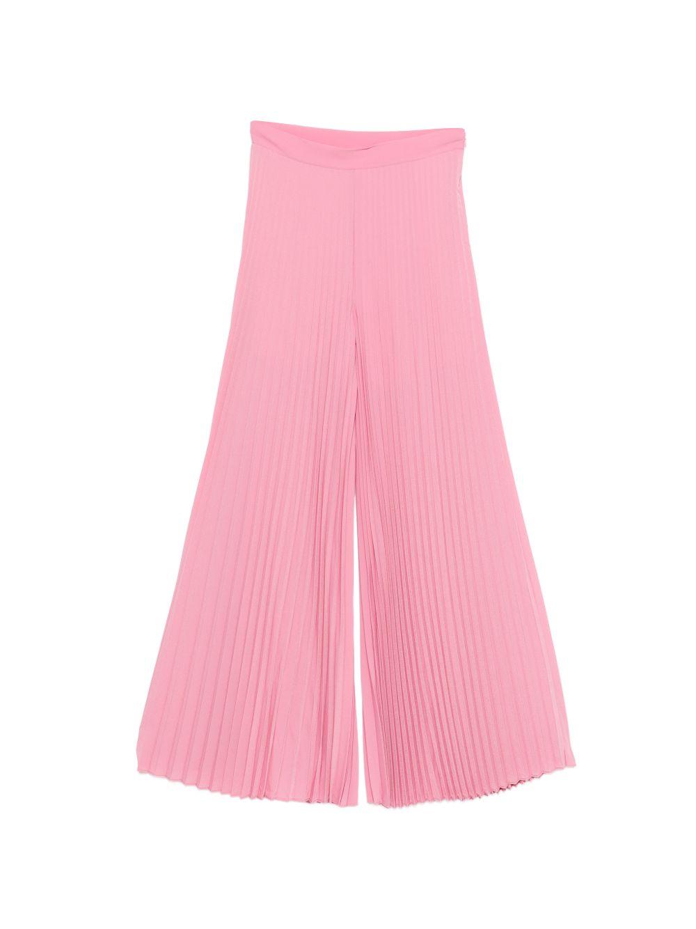 TWINSET Pantaloni plissettati a gamba larga rosa