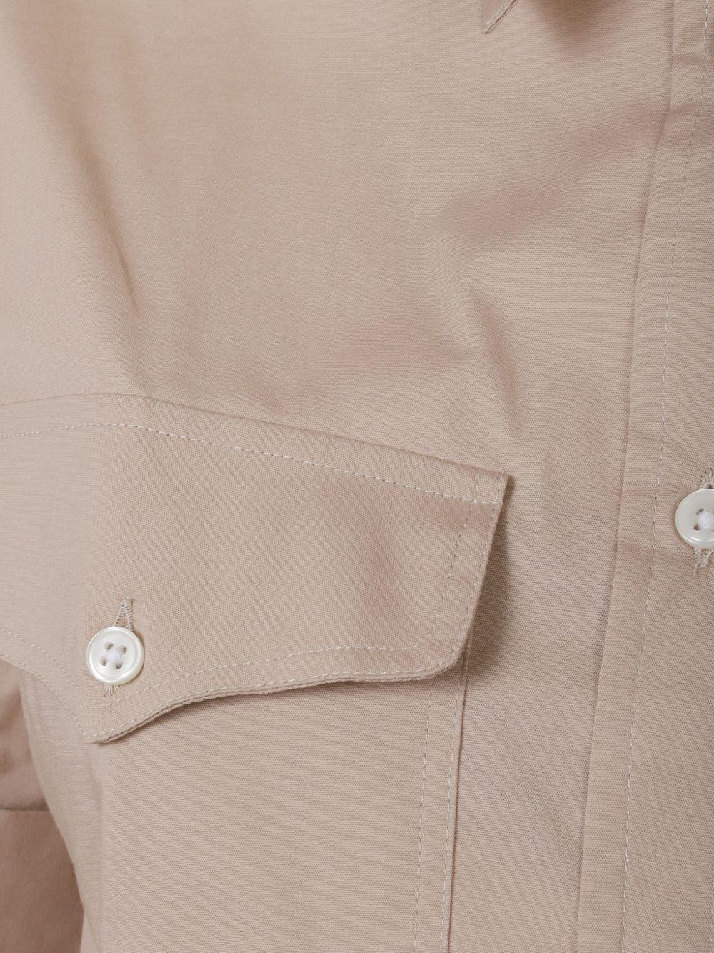 FAY Camicia in cotone elasticizzato bianco con maniche corte
