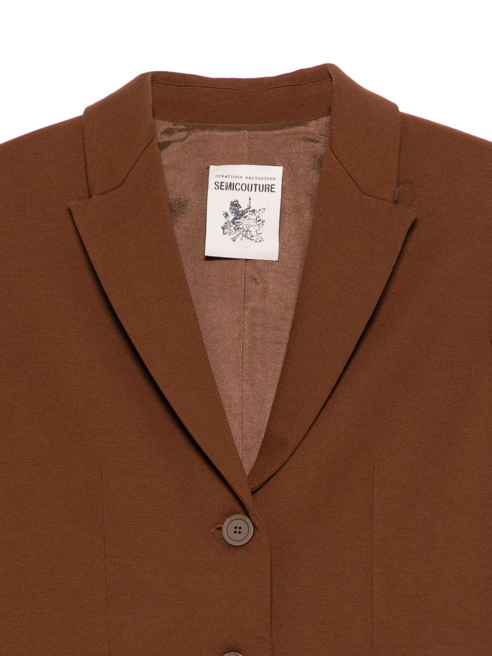 SEMICOUTURE Blazer 'Alma' monopetto marrone