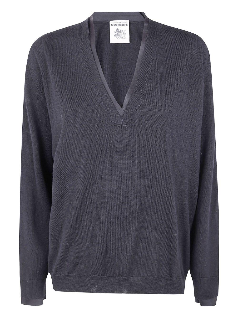 SEMICOUTURE Maglia 'Leya' con scollo a V