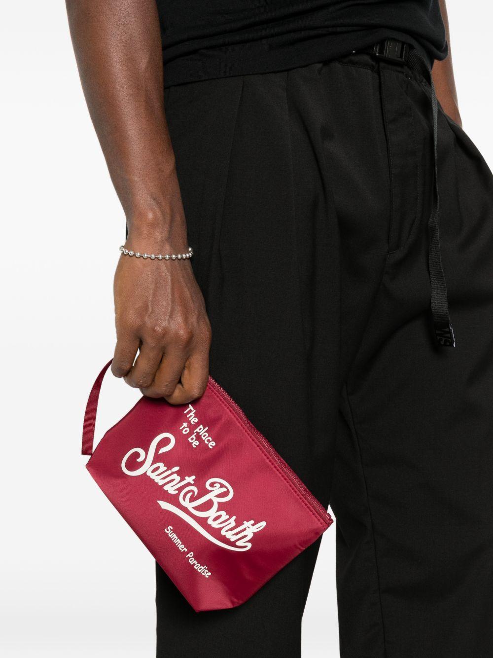 MC2 SAINT BARTH Pochette Aline in nylon rosso scuro