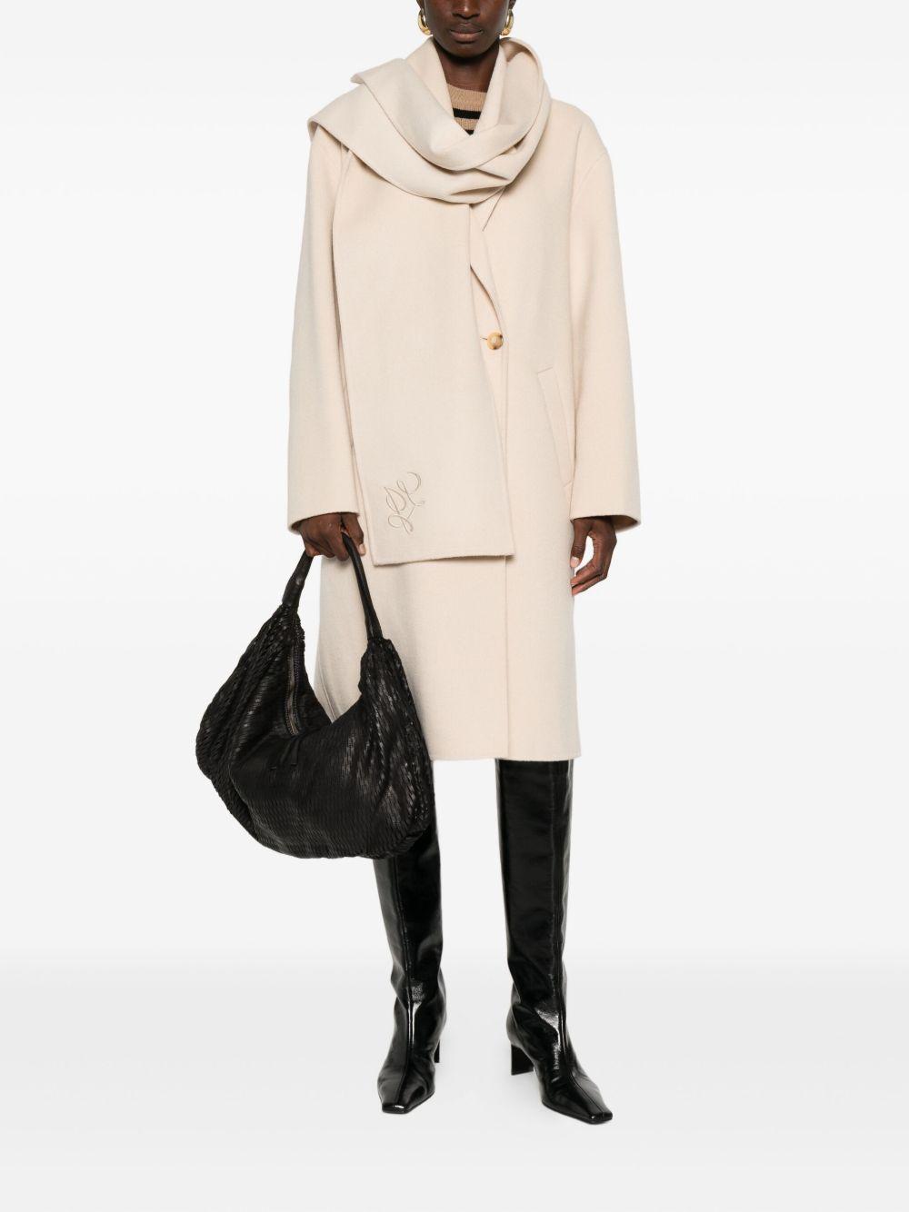 LIUJO Cappotto beige con sciarpa