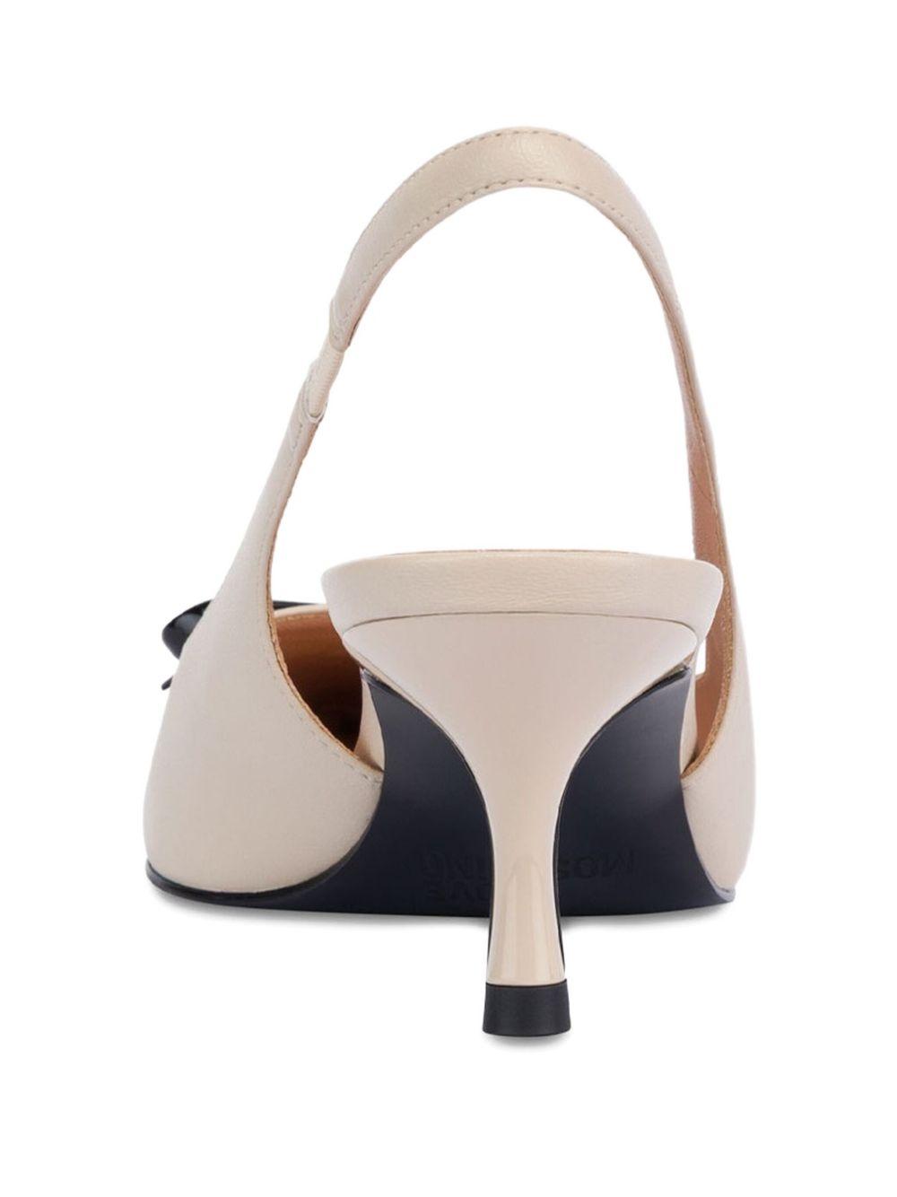 LOVE MOSCHINO Slingback rosa cipria con fiocco