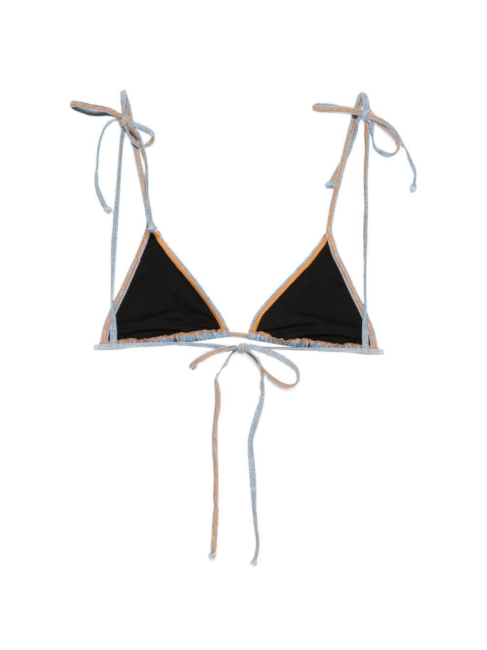 DIESEL Bikini top a triangolo in denim