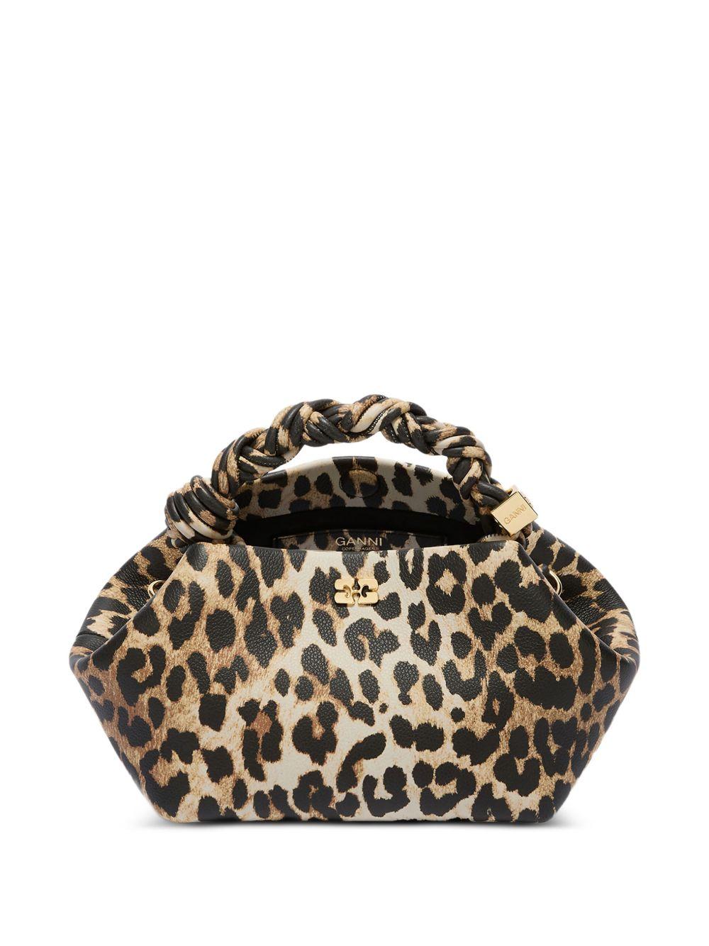 GANNI Borsa Small Leopard Bou animalier