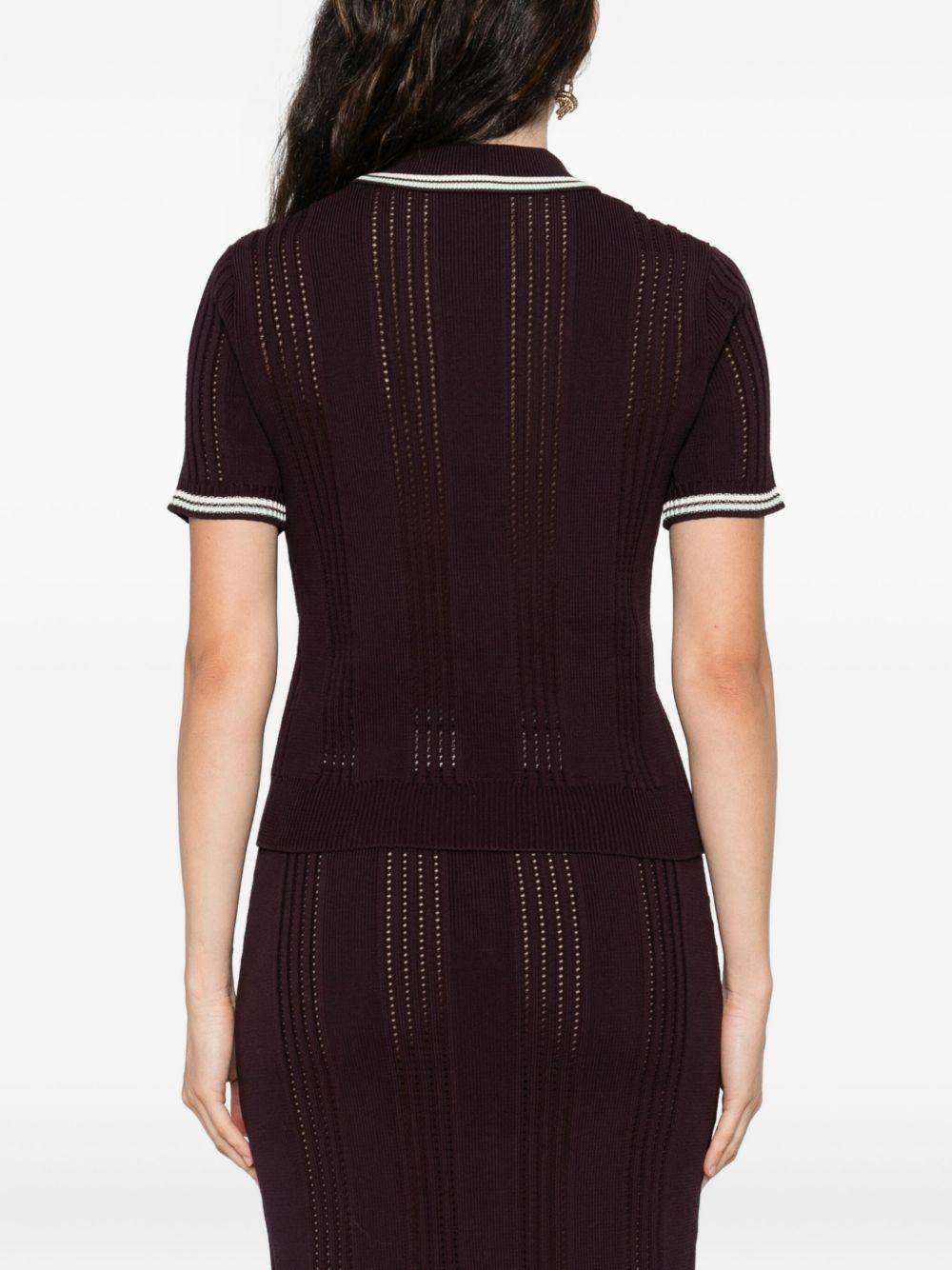 CASABLANCA Polo traforata con logo