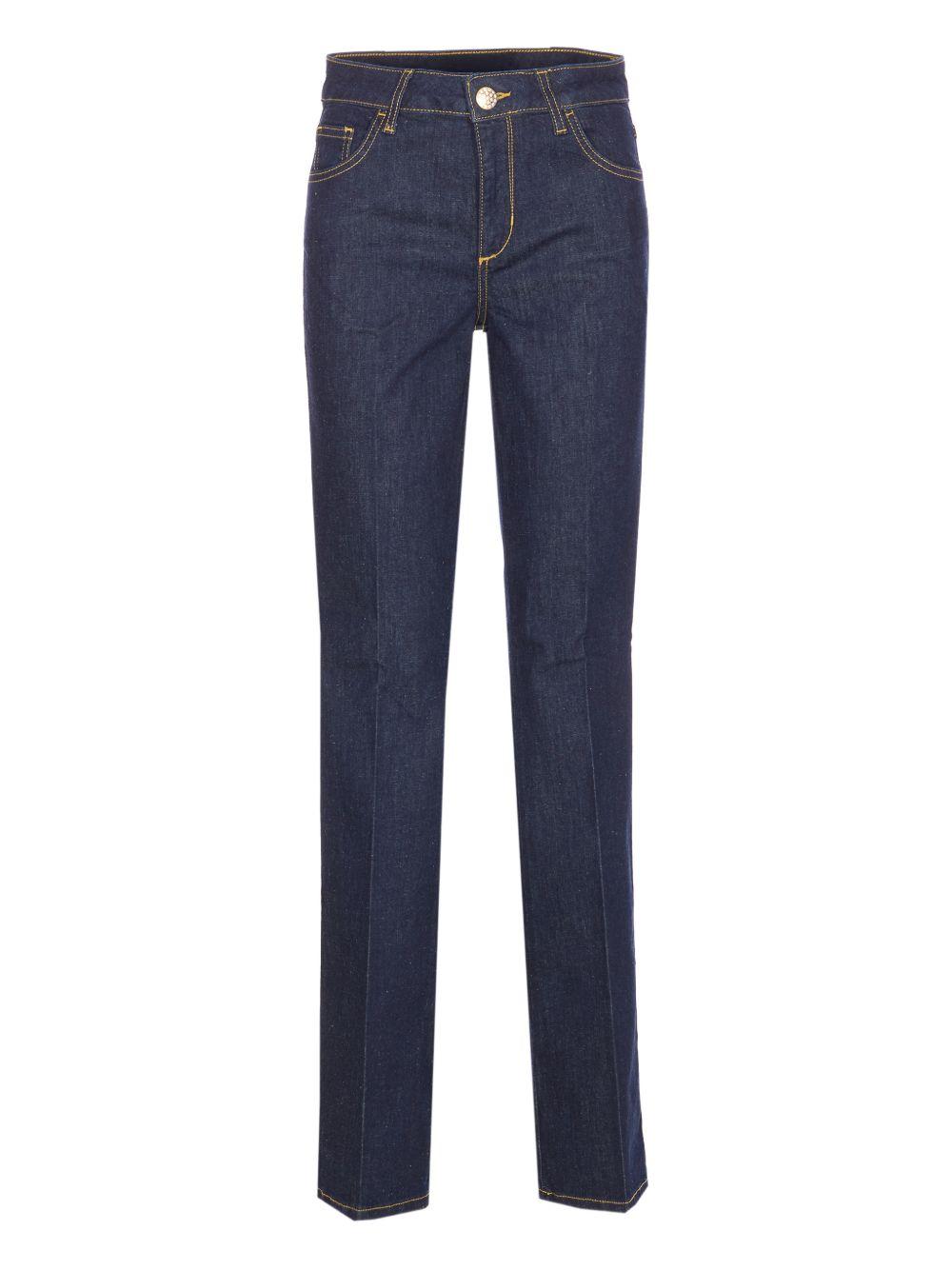 LIUJO Jeans lunghi blu scuro a gamba dritta