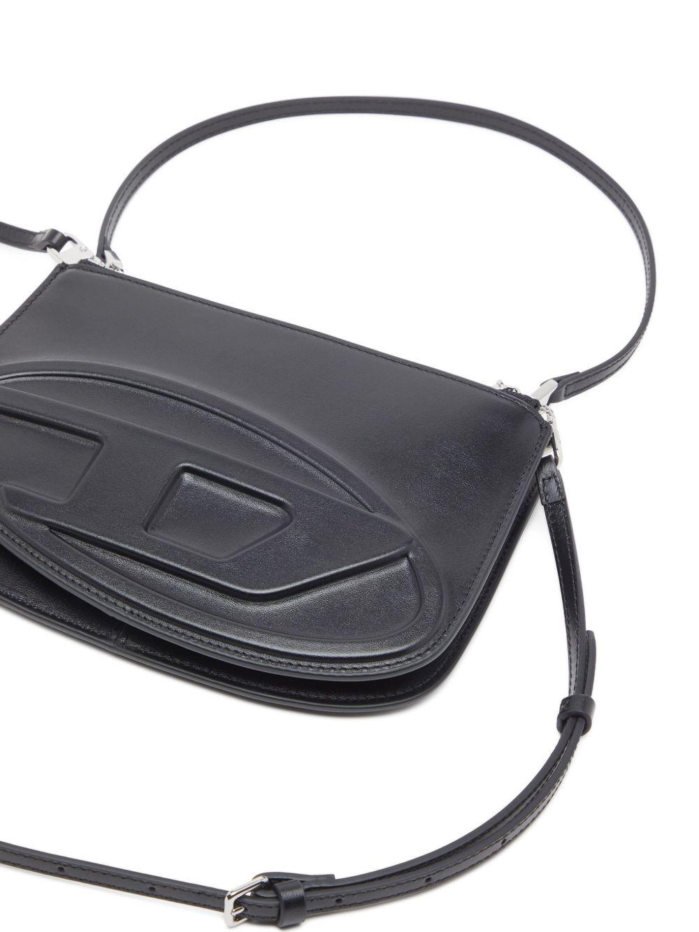 DIESEL Borsa a tracolla nera con logo
