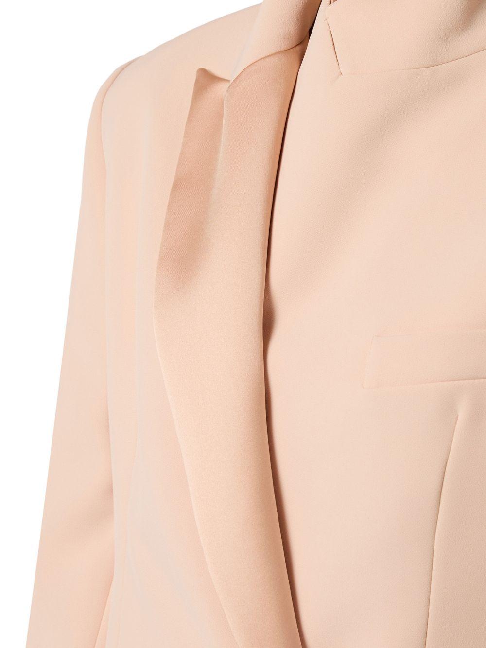 ELISABETTA FRANCHI Blazer strutturato doppiopetto rosa cipria