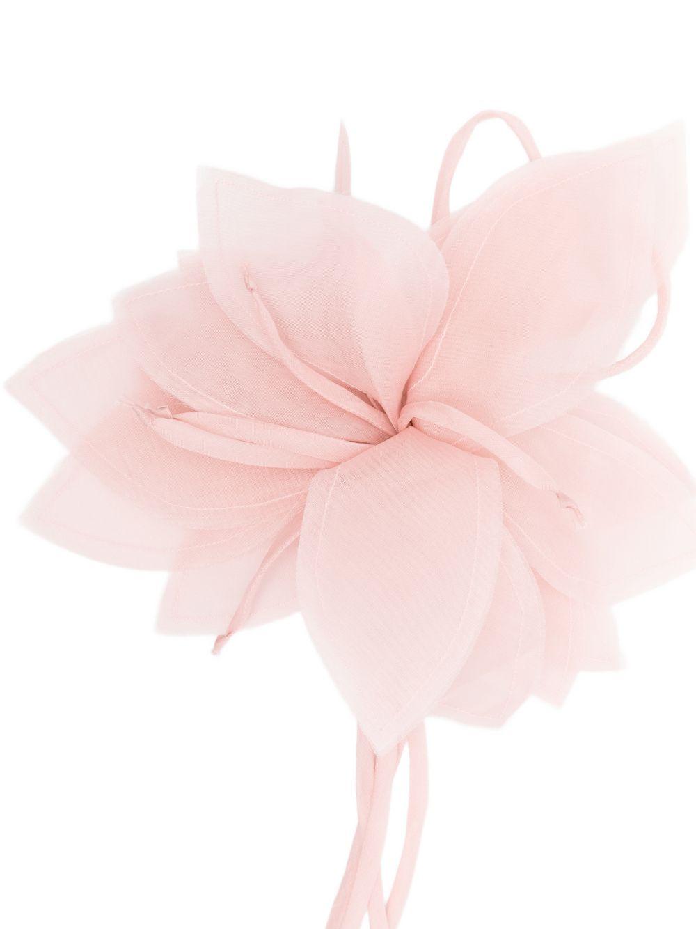 ANTONELLI Spilla fiore Victoria in tessuto rosa chiaro