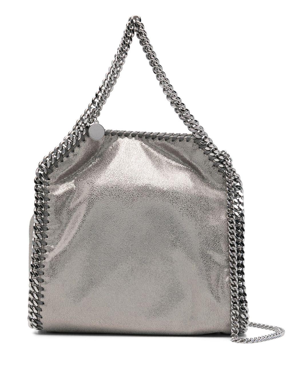 STELLA MCCARTNEY Borsa a tracolla magnetica grigia 'Mini Falabella'