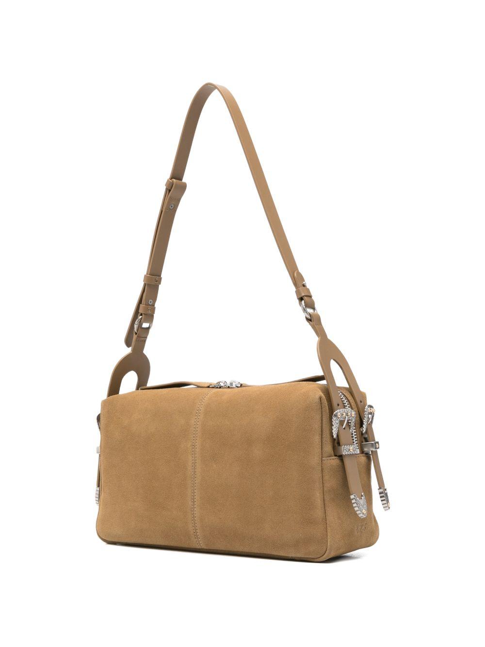 PINKO Borsa a spalla Classic Suede con logo