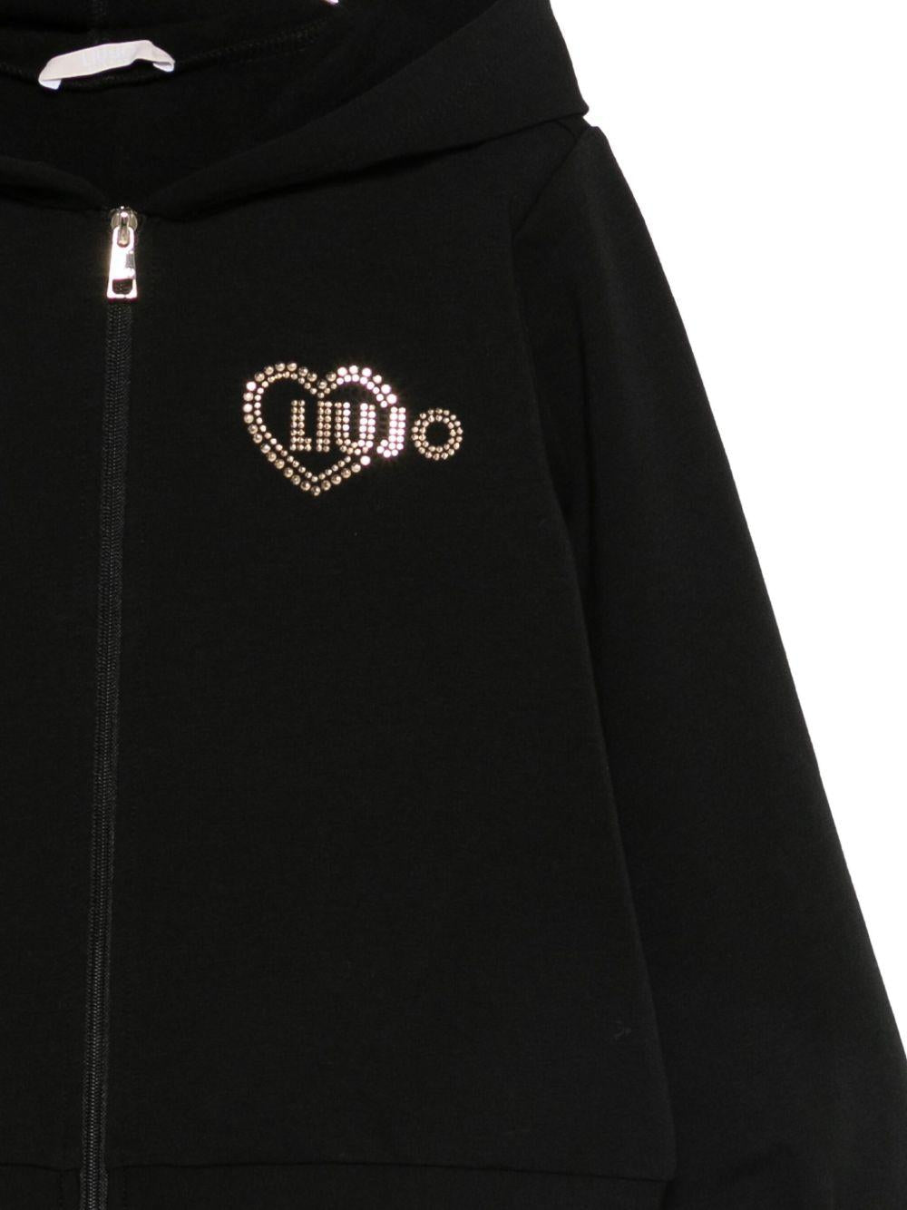 LIUJO Felpa nera con cappuccio classico