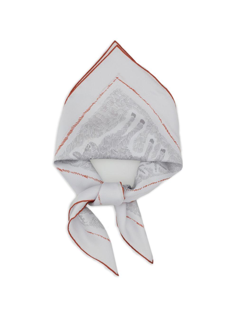 JACQUEMUS Foulard Le Paysan in seta grigio