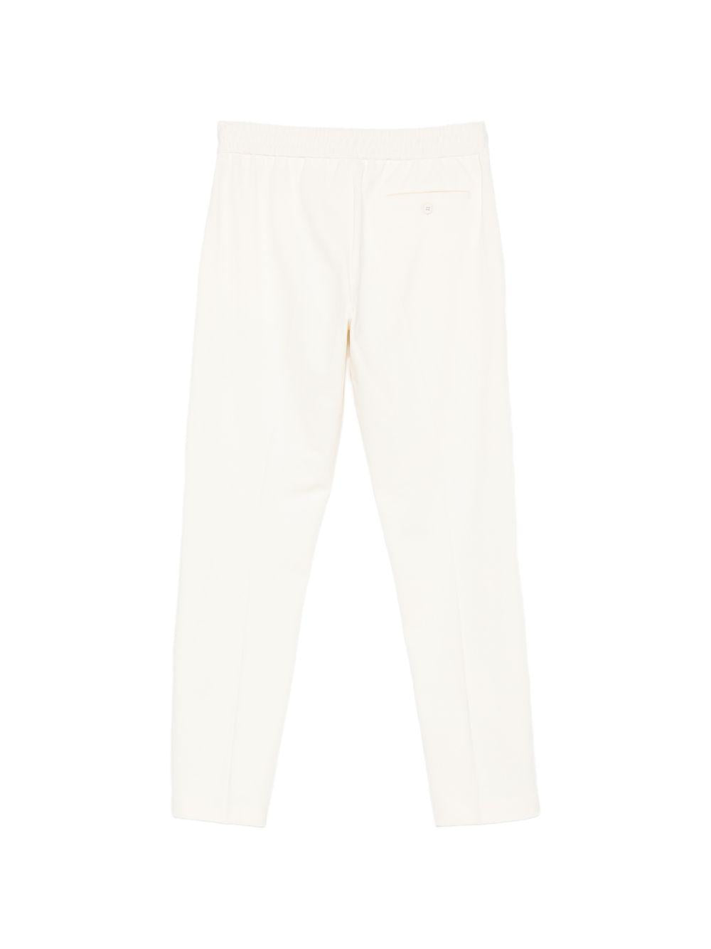 CIRCOLO 1901 Pantaloni in cotone elasticizzato bianco con coulisse