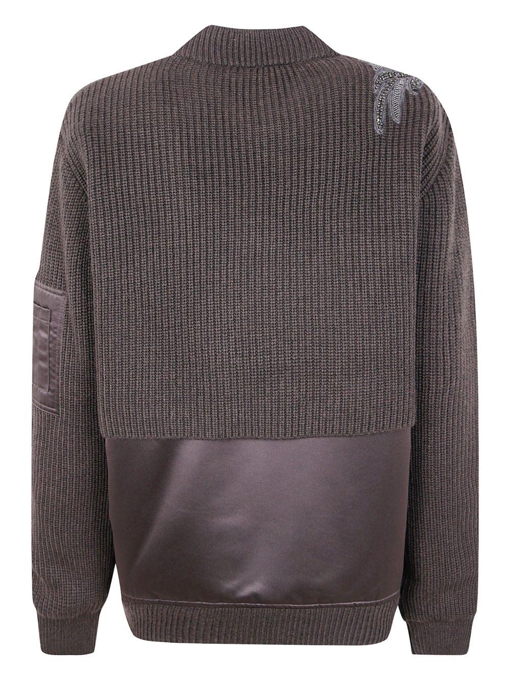 BLUGIRL Bomber marrone decorazioni con cristalli