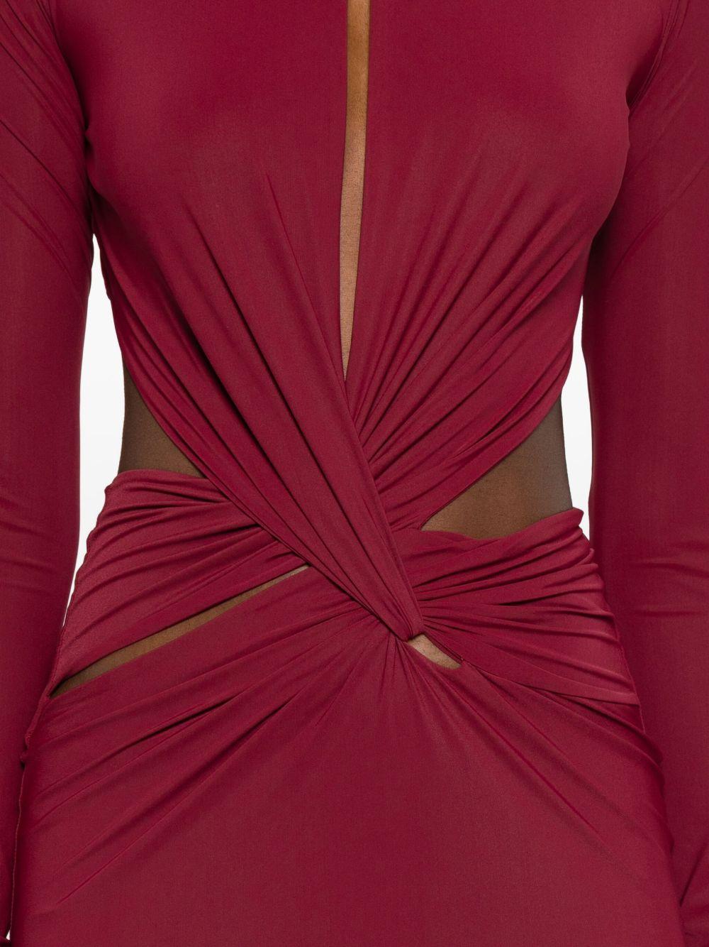 AMAZUIN Abito lungo 'Leonie Burgundy'