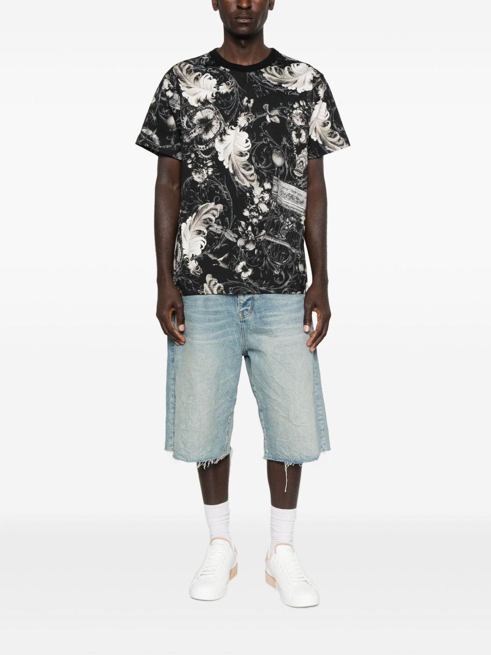 VERSACE JEANS COUTURE T-shirt con stampa in stile barocco