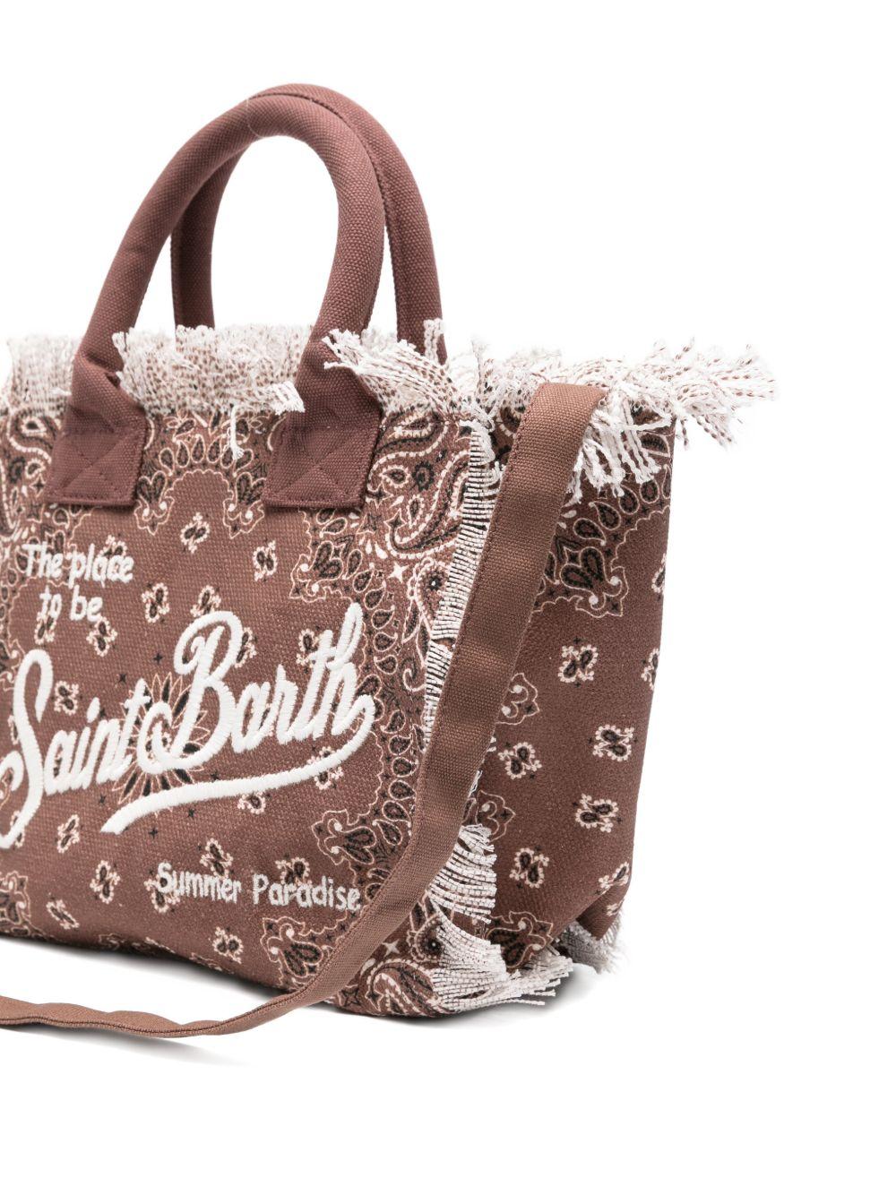 MC2 SAINT BARTH Borsa a mano Colette marrone con stampa paisley