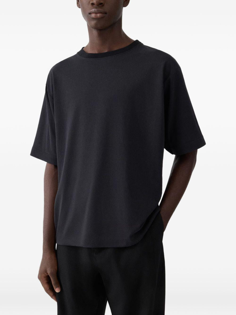 JACQUEMUS T-shirt nera a girocollo