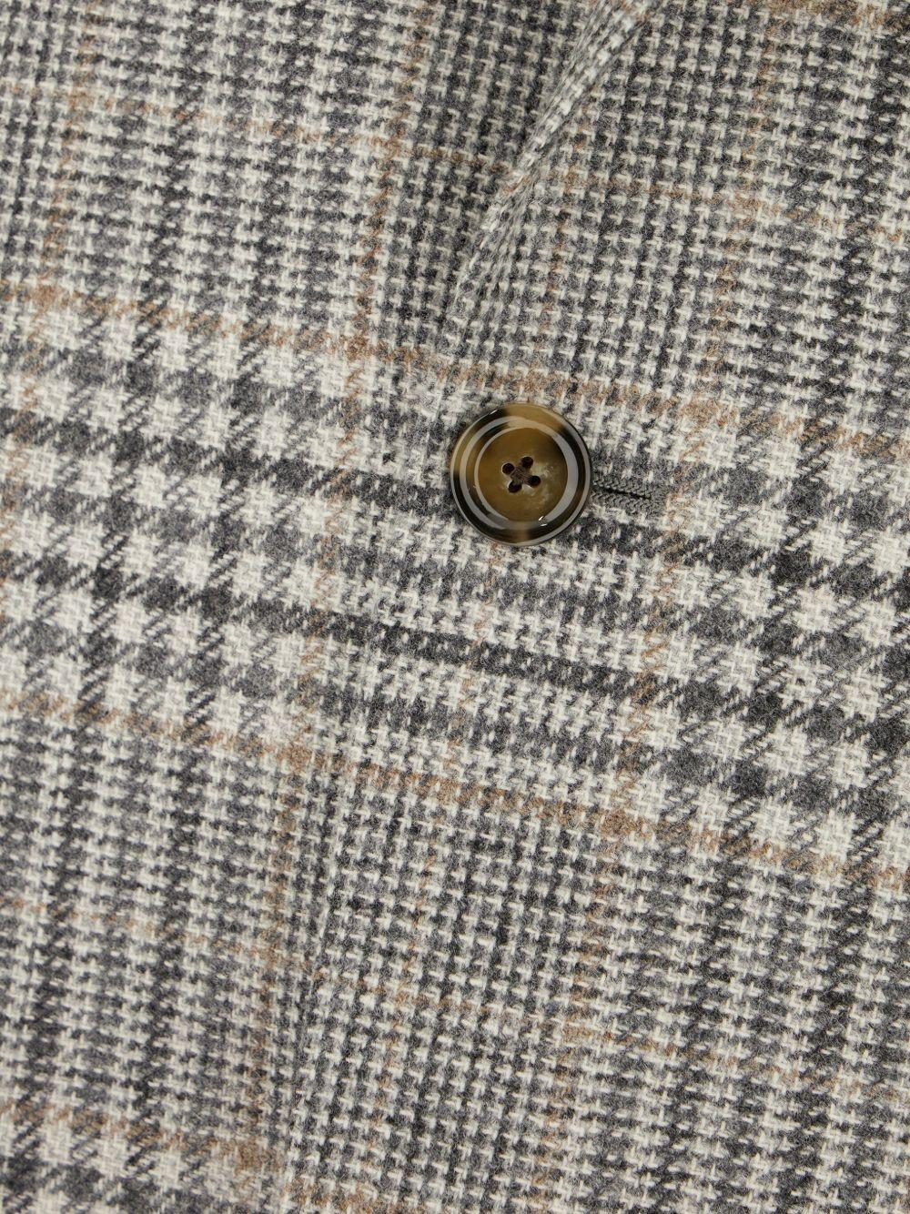 LARDINI Blazer monopetto a motivo check grigio